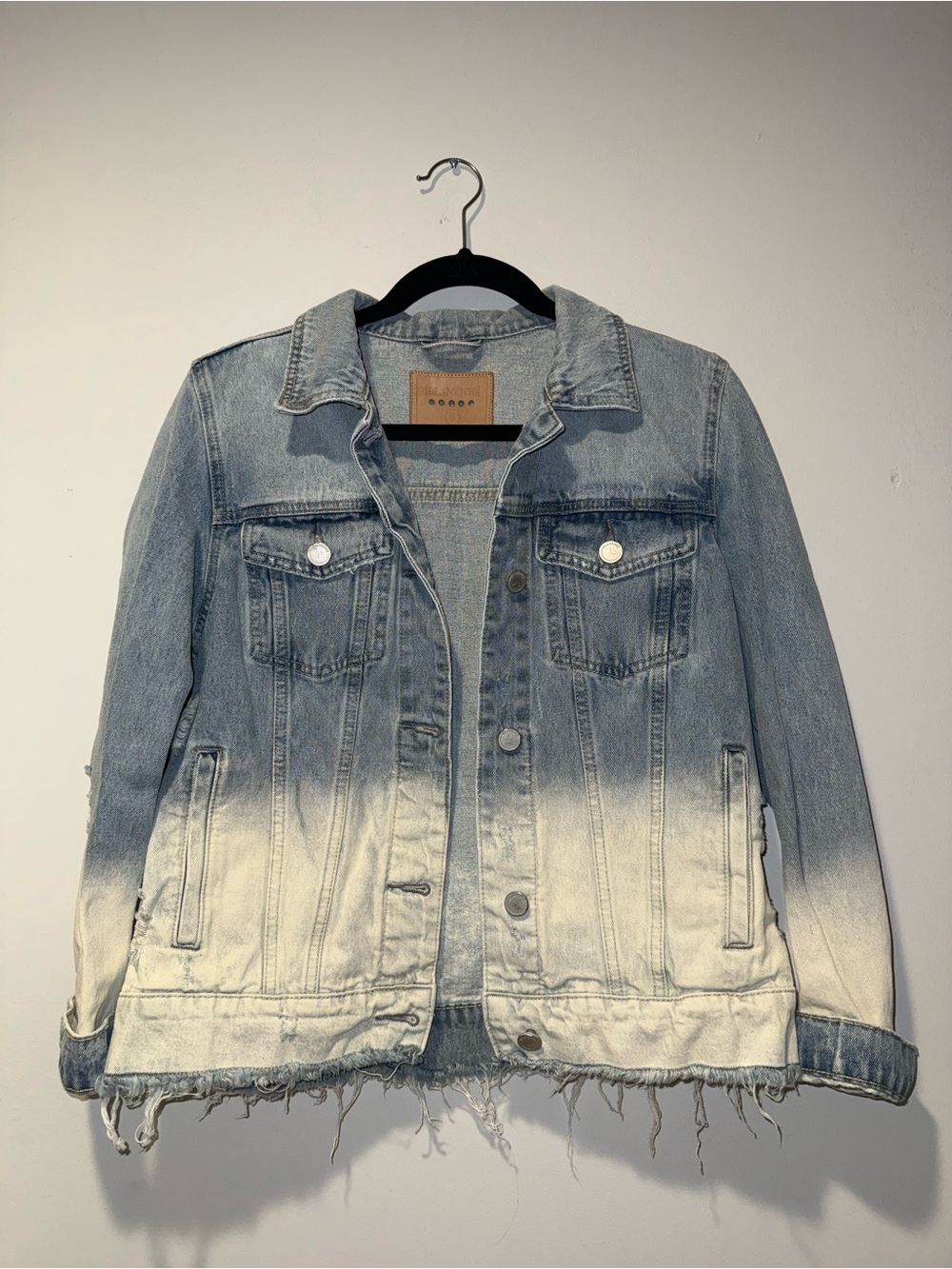 Blank NYC Light Blue and White Ombre Denim Jacket